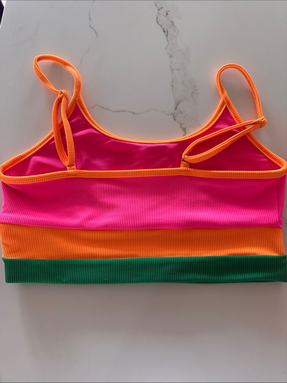 Beach Riot Neon Pink, Green & Yellow Colorblock Bikini Set - Picture 8 of 11